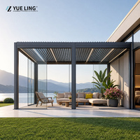 Pergola à toit à lamelles en aluminium sur mesure Progola pour les constructeurs et les entrepreneurs, terrasse, jardin, protection contre la pluie, ombrage