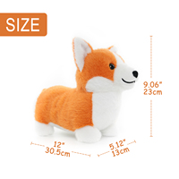 Peluche Corgi, adorable chiot debout en peluche, animal en peluche doux à pattes courtes pour enfants, fabricant de peluches personnalisées OEM