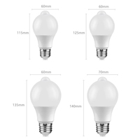 Bombilla LED con Sensor de Movimiento PIR E27, Bombilla de Seguridad Automática del Anochecer al Amanecer para Interiores, Exteriores, Garaje, Porche, Puerta Principal