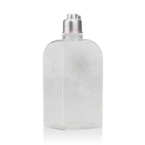 New arrival translucent pink frosted shampoo plastic bottle 260ml shower gel body lotion bottles with silver screw cap