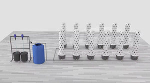 Invernaderos agrícolas grandes Lyine Sistema de torre de aeroponía de agricultura <span class=keywords><strong>vertical</strong></span> Torre de cultivo hidropónico Jardín - Product Image 2