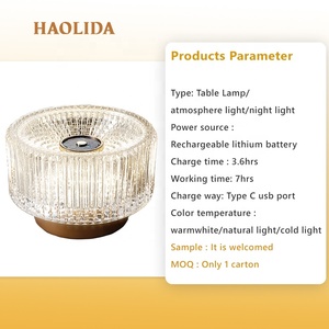 Mini Sang Trọng Vàng Acrylic Bàn Đèn Ánh Sáng Ban Đêm Thanh Cho Nhà Hàng Bầu Không Khí Điều Khiển Cảm Ứng Với Pin Đèn - Product Image 5