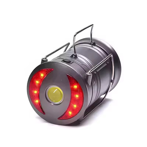 Rechargeable <b>LED</b> Camping Lantern Aluminum Alloy IP65 Waterproof With <b>Red</b> Side <b>Lights</b> For Outdoor Use - Product Image 2