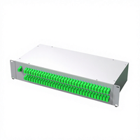 1x4 1x8 1x16 1x32 GPRS PLC Splitter Tipe Frame Distributor SC APC Coupler Optical Fiber Splitter DC 5V Dukungan untuk