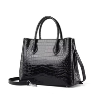 Sac à main de créateur pour femme en cuir de ventre de crocodile, doublure en cuir de vachette véritable, grande capacité, avec poignée supérieure, sac à bandoulière et sac porté croisé