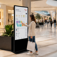 Kiosco Interactivo con Pantalla Táctil de 55 Pulgadas y Resolución 4K, Señalización Digital LCD Capacitiva, Mapa Interactivo de Piso, Tótem Guía para Boutiques y Centros Comerciales