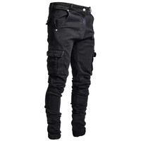 En stock – Nouveaux jeans homme style rock vieilli 2025, coupe slim élastique avec poches latérales, pour l'UE/États-Unis