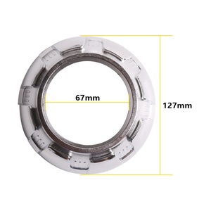 Sanvi 3.0 Inch HELLA 3R G5 Koito Q5 Bi Xenon <b>Led</b> <b>Projector</b> Lens Shroud Silver Color With Angel Eyes Hole Retrofit Headlights - Product Image 6