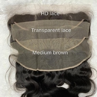 Lace Frontal HD 13x4 en cheveux humains brésiliens vierges ultra-lisses, avec effet de fusion, Super Double Drawn, cuticules entièrement alignées