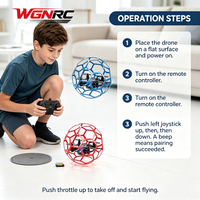 WGNRC Y13 Air Football Rc Quadcopter, Jouet Quadcopter de Course RC avec Lumières LED Cool, Quadcopter RC Acrobatique, Jouet Quadcopter RC en Forme de Ballon