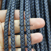 2025 yeni yaklaşık: 6*4mm donanma siyah mikrofiber geniş düz örgülü deri halat siyah dize kordon için DIY bilezik takı zanaat yapmak