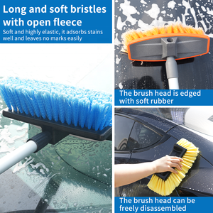 Cepillo de Lavado de Autos con Mango Telescópico y Cerdas Suaves, Herramienta de Limpieza con <span class=keywords><strong>Agua</strong></span> para Camiones, Barcos y Detallado de Autos - Product Image 6
