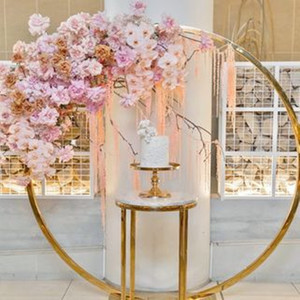 Arco de Boda y Soporte <span class=keywords><strong>para</strong></span> Pastel de Quinceañera, Acero Inoxidable, Dorado y Plateado, 2 Metros de Altura, Diseño Duradero, Forma Personalizada - Product Image 5