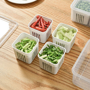 Récipients de stockage de fruits de plateau de vidange amovible à la maison pour plateau de légumes de réfrigérateur avec couvercle - Product Image 4