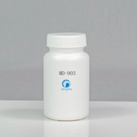 Bouteille ronde en HDPE de qualité alimentaire multi-tailles, blanche, avec logo personnalisé, conteneur vide en plastique pour pilules, vitamines, compléments alimentaires, médicaments