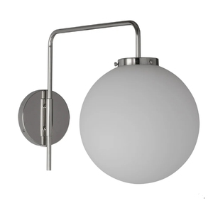 Applique murale de chevet grande taille avec abat-jour en fer fini nickel brossé pour hôtel - Product Image 6