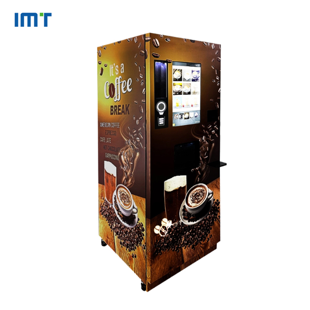 Smart Steel Coffee Vending Machine 21.5 Inches Touch Screen SDK Fully Automatic Commercial Use