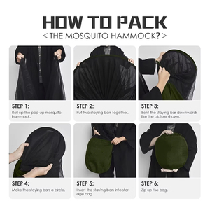 Woqi Easy to Set up Camping <strong>Hammock</strong> Stuff Adjustable Mosquito <strong>Net</strong> <strong>Hammock</strong> with <strong>Tree</strong> Straps - Product Image 6