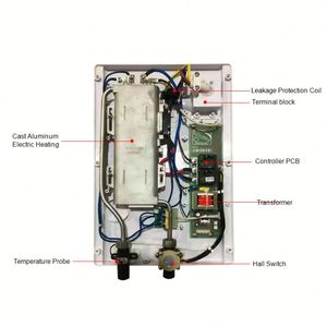 Eau chaude multi-points 8kw-12kw 220V Chauffage instantané 5 secondes à la demande Chauffe-eau électrique intelligent sans réservoir - Product Image 3