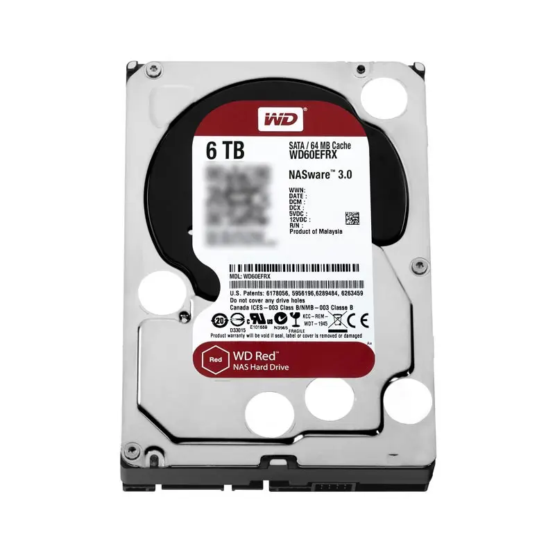 Vendita calda: 6TB 3.5 rosso NAS SATA III 64MB potenza WD60EFRX WD40EFRX WD30EFRX