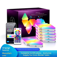 Intelligente Aurora Schallaktivierte Rhythmus-Musik Quantenlicht Dreieckige Lampe E-Sport Atmosphärenlicht Wandlampe Nachtlicht RGB TV