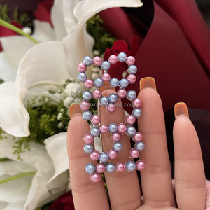 TopveskoJJナンバーピン1938ピンクブルーパールジャックジルブローチ女性用ジュエリーアクセサリー - Product Image 4