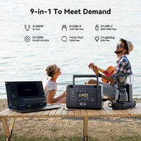 Générateur solaire d'urgence 300 W pour camping en plein air, alimentation à onde sinusoïdale pure, centrale électrique portable