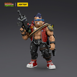 JOYTOY Officiel Authentique TMNT-Beebop Figurine Articulée à l'Échelle 1/18 Modèle de Collection avec Accessoires JT8476 - Product Image 3