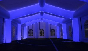 Xz OEM ODM ngoài trời trắng lớn Inflatable hiển thị Cube với đèn LED không thấm nước triển lãm lều - Product Image 6