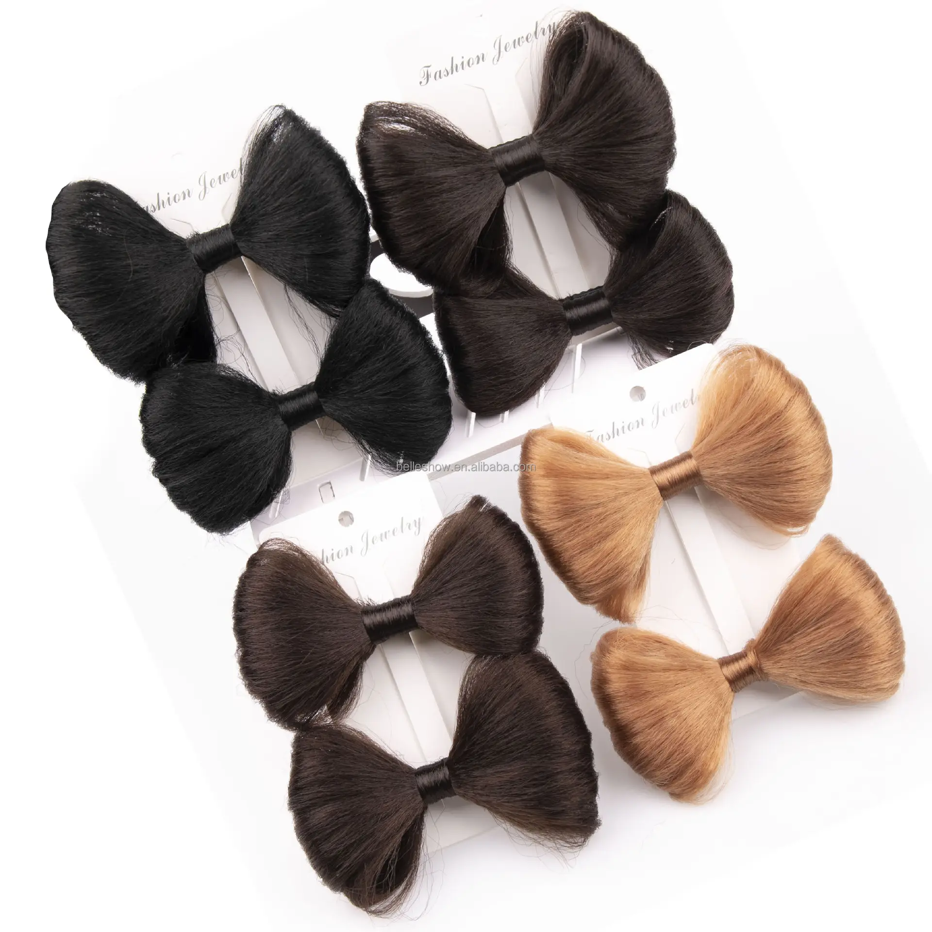 Toptan ipek örgüler büyük saç yay klipler tokalar kızlar saç aksesuarları chignon 1 torba (2 parça)