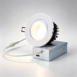 ไฟดาวน์ไลท์ LED แบบฝังขนาด 4-6 นิ้วพร้อมกล่องเชื่อมต่อ ปรับความสว่างได้ 5%-100% ใช้ได้กับตัวหรี่ไฟ Lutron Leviton Legrand Zooz - Product Image 1