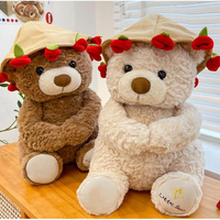 Nouveaux ours en peluche populaires pour la Saint-Valentin 2027 avec fleur, cadeau pour petite amie, ours en peluche pour la Saint-Valentin, ours en peluche personnalisé à prix réduit