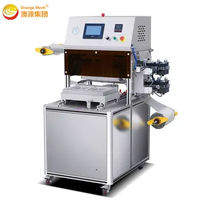 automatic aluminum foil food tray sealer packing machine