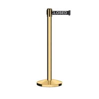 Support de séparation de file d'attente pour aéroport, séparateur doré