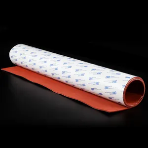 Colore personalizzato 1 2 3 5 8 10mm 3M retro gomma rossa resistente alle alte Temperature foglio di gommapiuma di Silicone