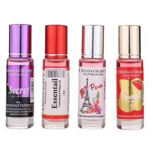 M534A 15ML Roll on Oil Mini Four Different Refreshing Scents Portable Pocket Perfume for Woman