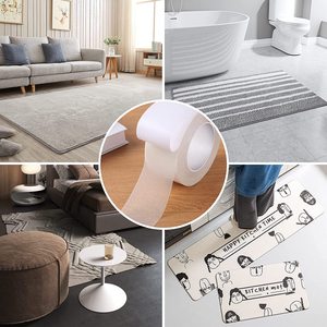 Carpet <strong>Tape</strong> Double Sided Adhesive Rug <strong>Gripper</strong> Double Sided Rug <strong>Tape</strong> for Area Rugs Over Carpet for Hardwood Floors - Product Image 5