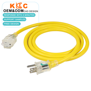 สายต่อพ่วงภายนอกสีเหลือง SJTW ขนาด 12 เกจ พร้อมปลายสายเรืองแสง 15A 125V 1875W สำหรับเครื่องกำเนิดไฟฟ้าและเครื่องมือ - Product Image 1
