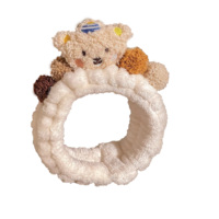 Ensemble d'accessoires capillaires en peluche super douce, série animale, personnalisé en usine, design Panda, comprenant un bandeau, un masque de sommeil et un bonnet