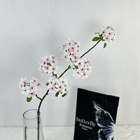 YL Handmade 6-Head Bunga Sutra Imitasi Daun Bunga Pir Wangi Buatan untuk Dekorasi Pernikahan, Rumah, Pusat Perbelanjaan, Hotel