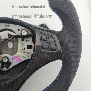 Volante Deportivo de Fibra de Carbono y Cuero Perforado para BMW Serie 3 E90 E91 E92 E93, Venta al Por Mayor - Product Image 4