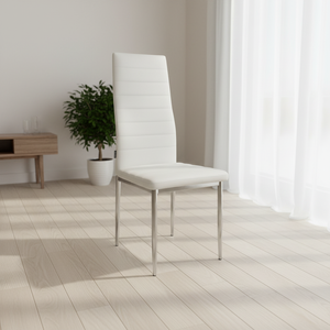 Sillas de Comedor Modernas de Diseño Nuevo con Patas de Metal para Cafetería, Hotel, Cocina, Asiento de Cuero Sintético para Restaurante - Product Image 1