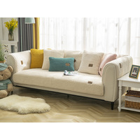 Housse de canapé moderne pour salon, en tissu effet cachemire, avec coussin antidérapant en peluche pour canapés sectionnels 3 places