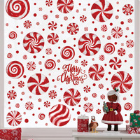 Autocollants de fenêtre de Noël Minecraft de haute qualité, autocollants muraux modernes en PVC amovibles pour la décoration de la maison, salon, chambre à coucher