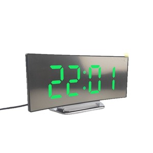 Mirror alarm clock, student smart electronic clock, digital clock, LED silent desktop/bedside ornament, Instagram style, - Product Image 5