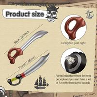 2025 haute qualité Cosplay fête scène accessoire Pirate épées gonflables Pirate chapeaux Pirate yeux patchs