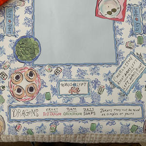 Tapis de <span class=keywords><strong>jeu</strong></span> de mahjong moderne en cuir pliable sur mesure 31,5x31,5 pouces, épaisseur 2 mm, imperméable, silencieux, antidérapant en caoutchouc - Product Image 2