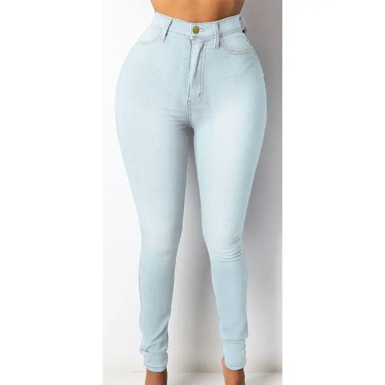 2024 Calças Jeans Femininas Novas Calças Stretch Denim Jeans Skinny Highwaist S M L XL XXL Amaciante Casual Cintura Alta De Malha Aceite