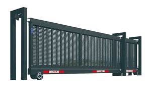 Otomatik Ticari Depo Dairesi Geri Çekilebilir Sürgülü Kapı Alüminyum Alaşımlı Yapı Dış Mekan İçin Uzaktan Kumanda - Product Image 2