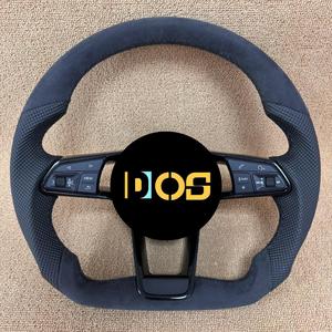 Volant <span class=keywords><strong>sport</strong></span> en cuir de type D, compatible avec <span class=keywords><strong>Audi</strong></span> Q5L, Q7, Q8, A6, A7, pour assemblage sur volant plat - Product Image 4